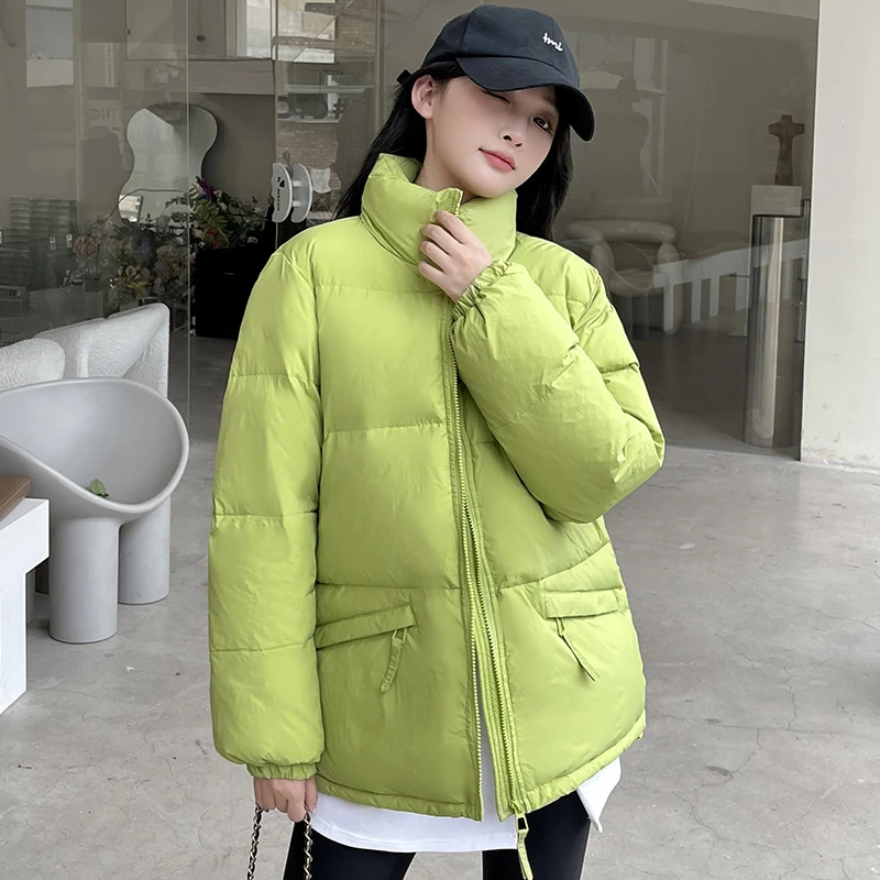 白鸭绒轻薄羽绒服女短款2025新款简约个性立领时尚小个子轻便外套