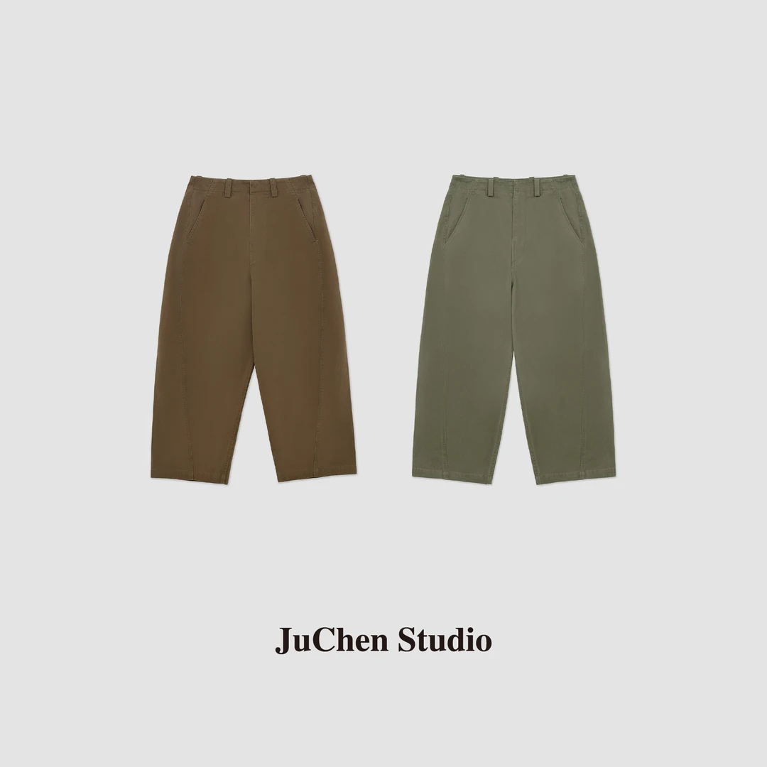 “特种兵镰刀裤”双侧缝解构立裁水洗微弧茧型休闲裤 SS071595-16