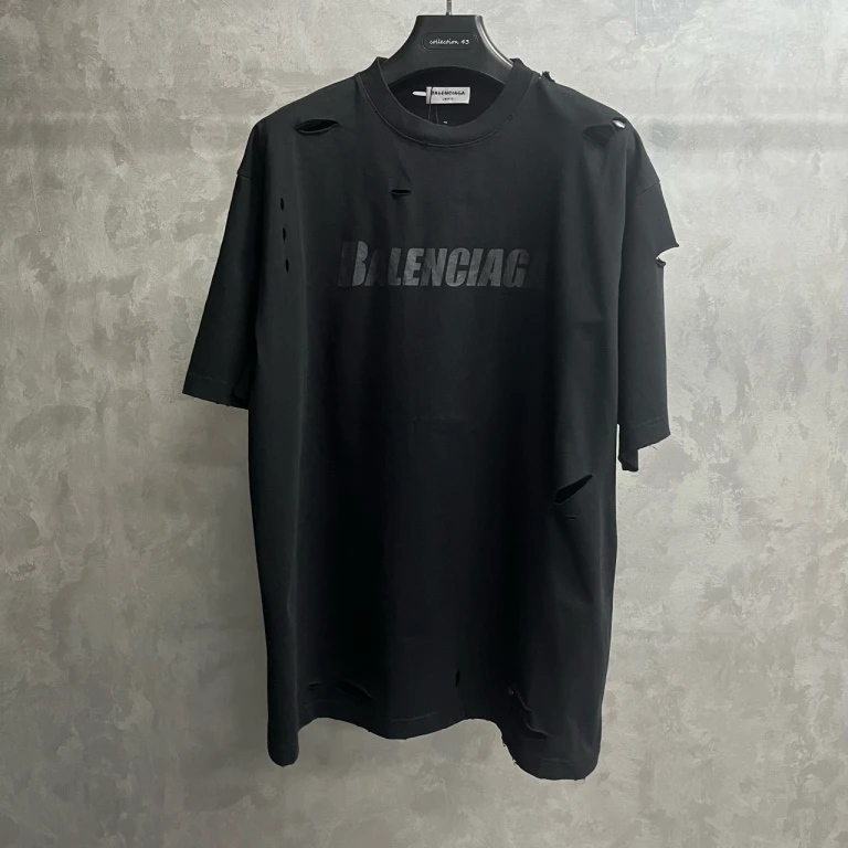 未使用 Balenciaga/巴黎世家 纯色印花图案logo圆领短袖/S