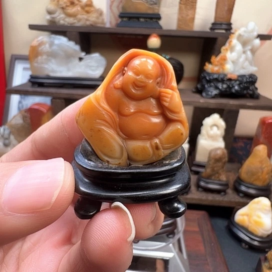 石材寿山黄皮红心田田黄石