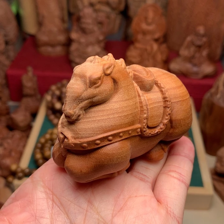 檀香木把件老山檀马