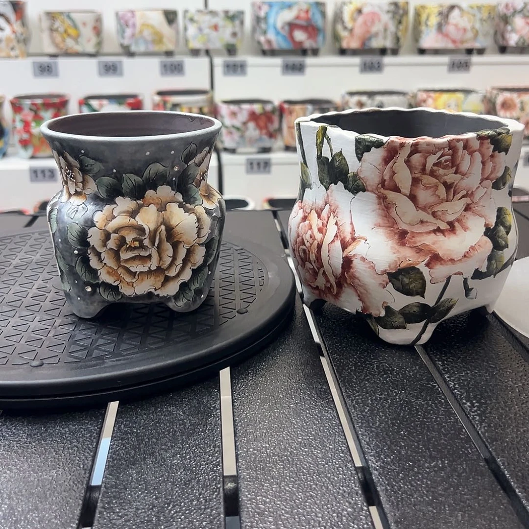 ·***˗手绘陶瓷花盆美盆