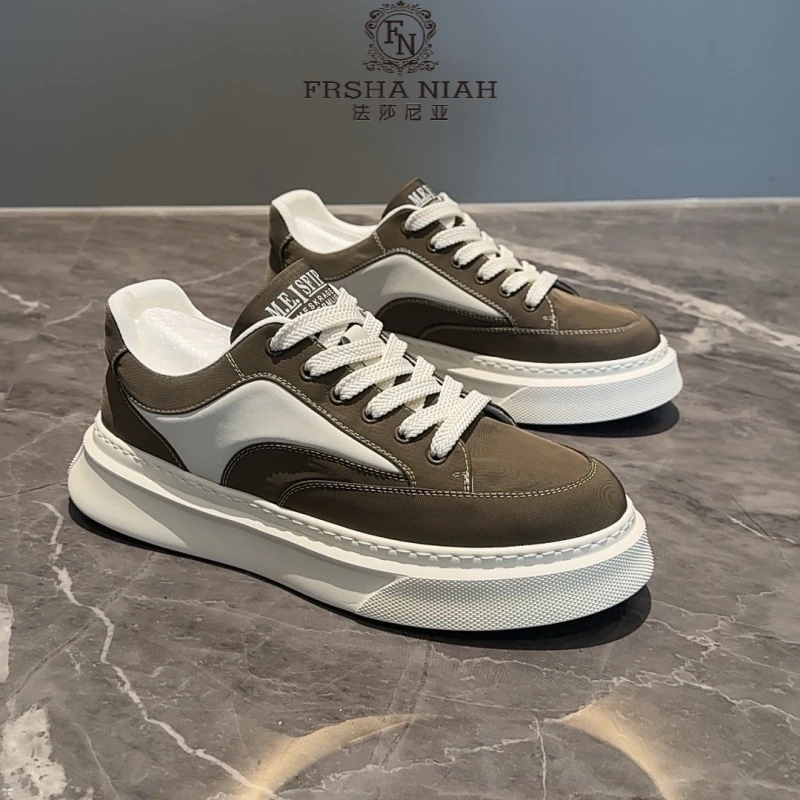 法莎尼亚男鞋新款透气小白鞋男士潮牌运动休闲鞋小众防滑耐磨板鞋