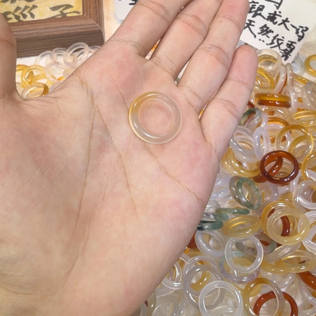 玛瑙/玉髓戒指未镶嵌21号港10