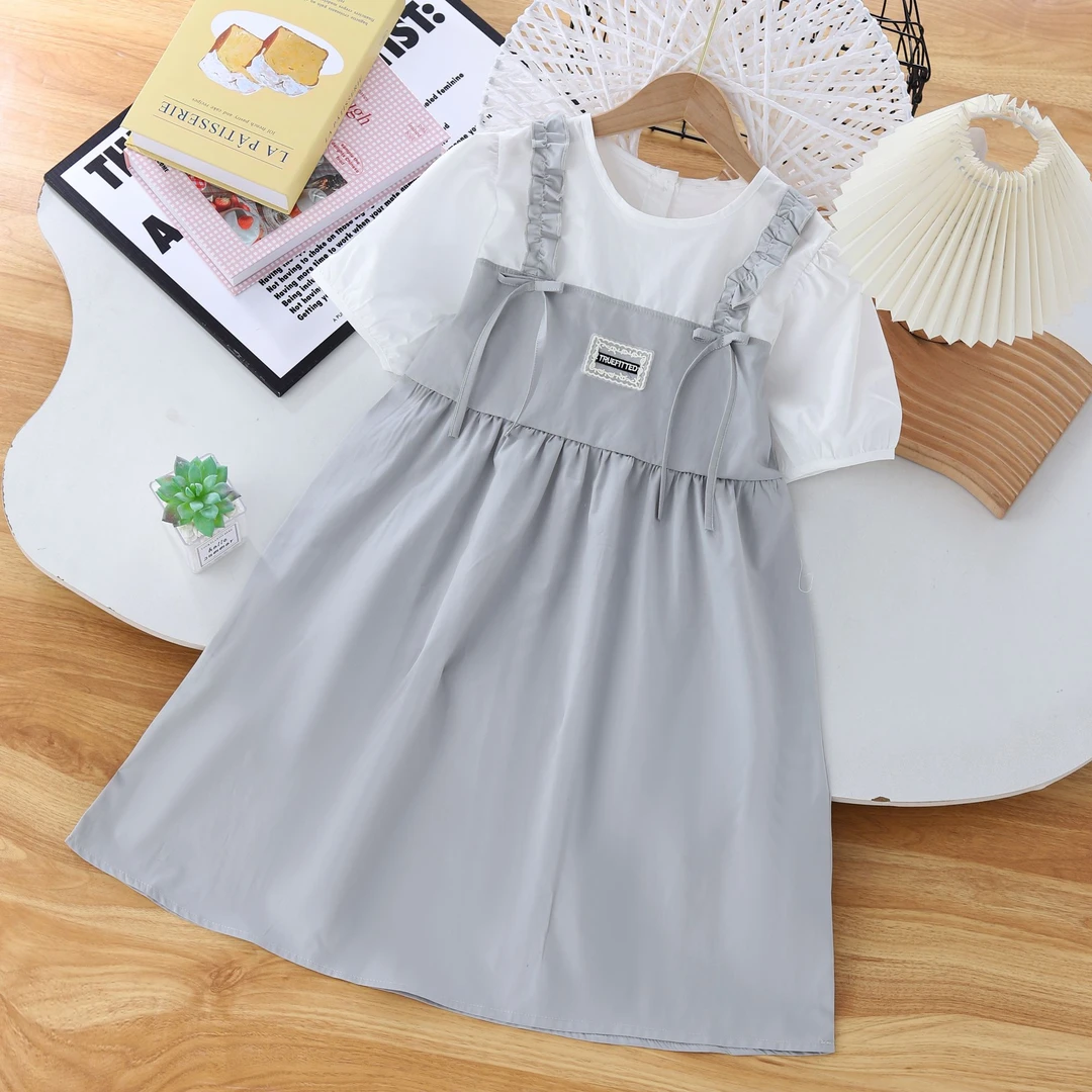 女童连衣裙夏季2025新款女孩中大童夏装休闲裙子女孩夏天背带裙