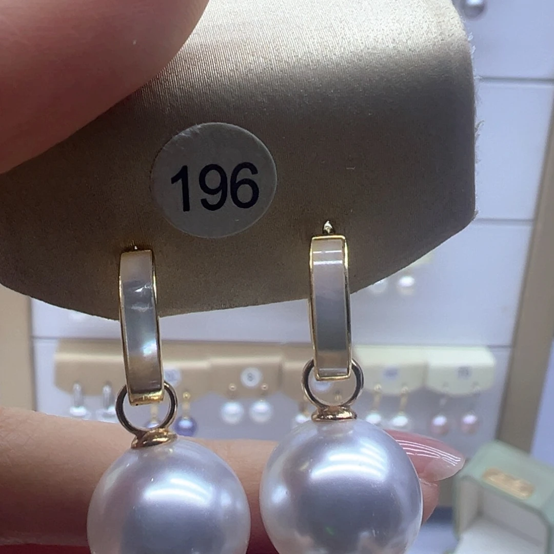 银S925镶嵌淡水珍珠耳饰