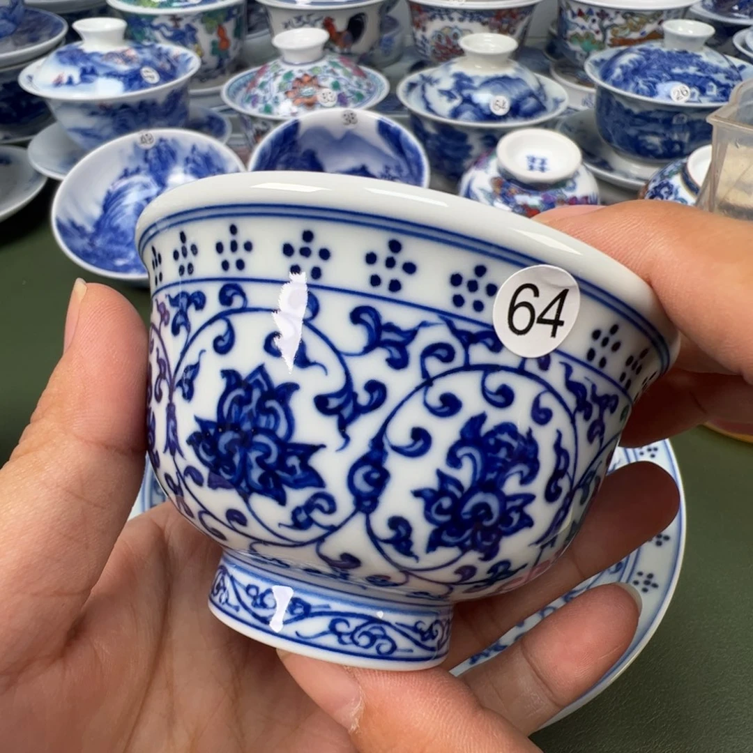 陶瓷景德镇纯手工纯手绘茶具木木64