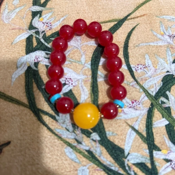 九天凤血石-殿堂系列S级 新中式手链D97