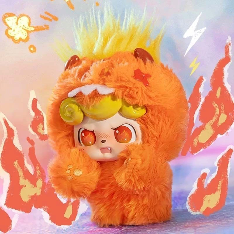 【拆盒】正品JOTOYS/Q宝情绪毛毛怪系列潮玩毛绒公仔盲盒