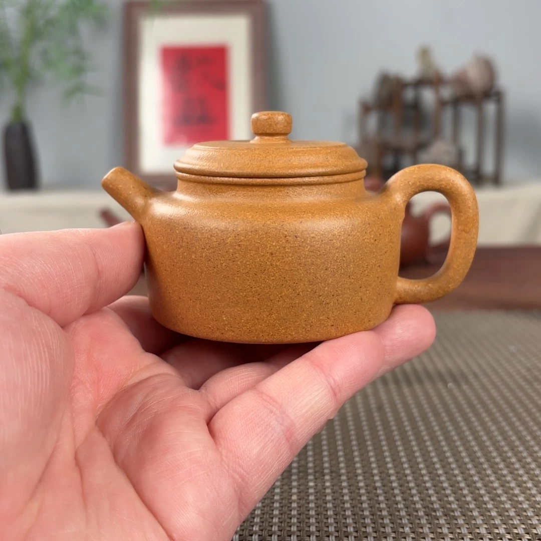 紫砂茶壶中****筑微瑕黄龙山原矿紫砂壶