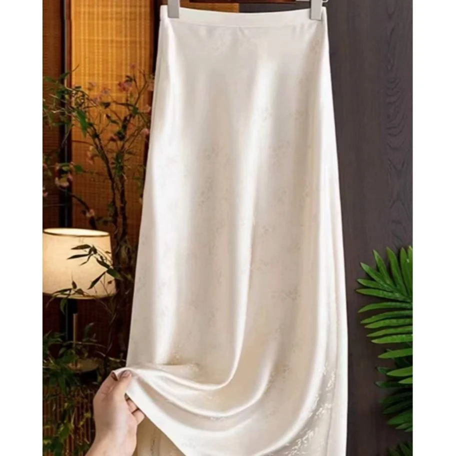 清新中式国风高级感a字半身裙女高腰裙子20240158-小禹