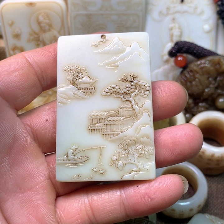 和田玉挂件未镶嵌吉***A