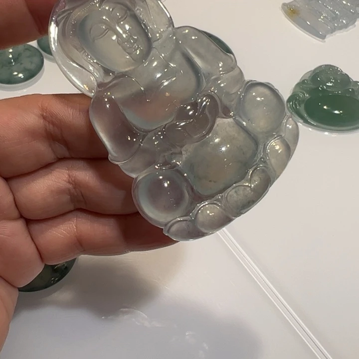 翡翠裸石冰块大观音