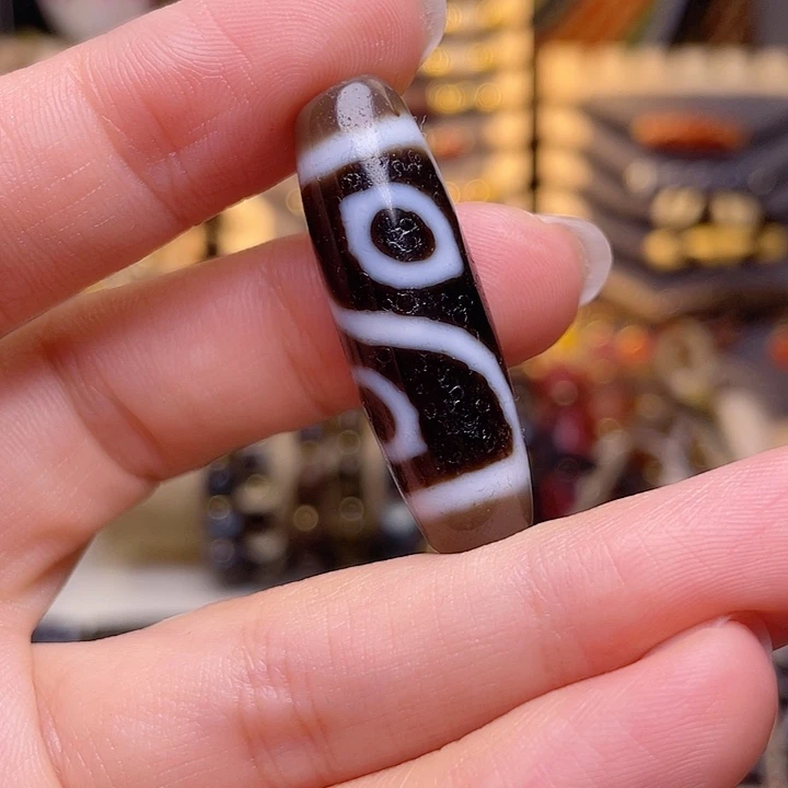 玛瑙/玉髓未镶嵌四眼天珠玛瑙覆膜