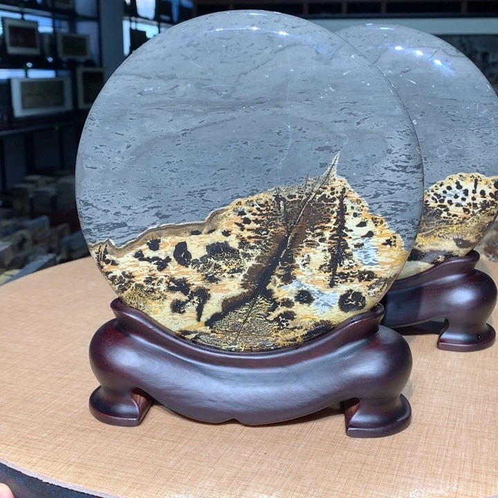 ，广西国画石摆件，收藏观赏