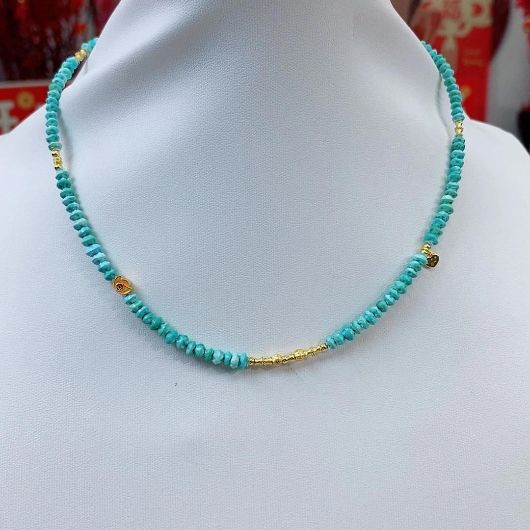 银S925镀金镶嵌绿松石珠宝奇石