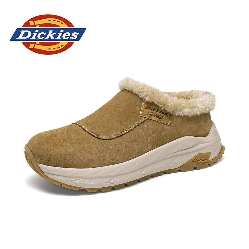 Dickies2025新款一脚蹬百搭加绒休闲鞋秋冬保暖户外舒适运动鞋