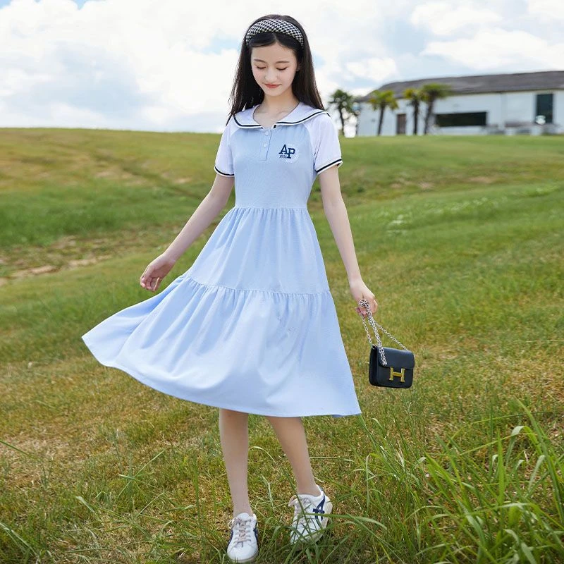 【断码】女童公主裙夏季儿童洋气高级感学生裙子2025新款大