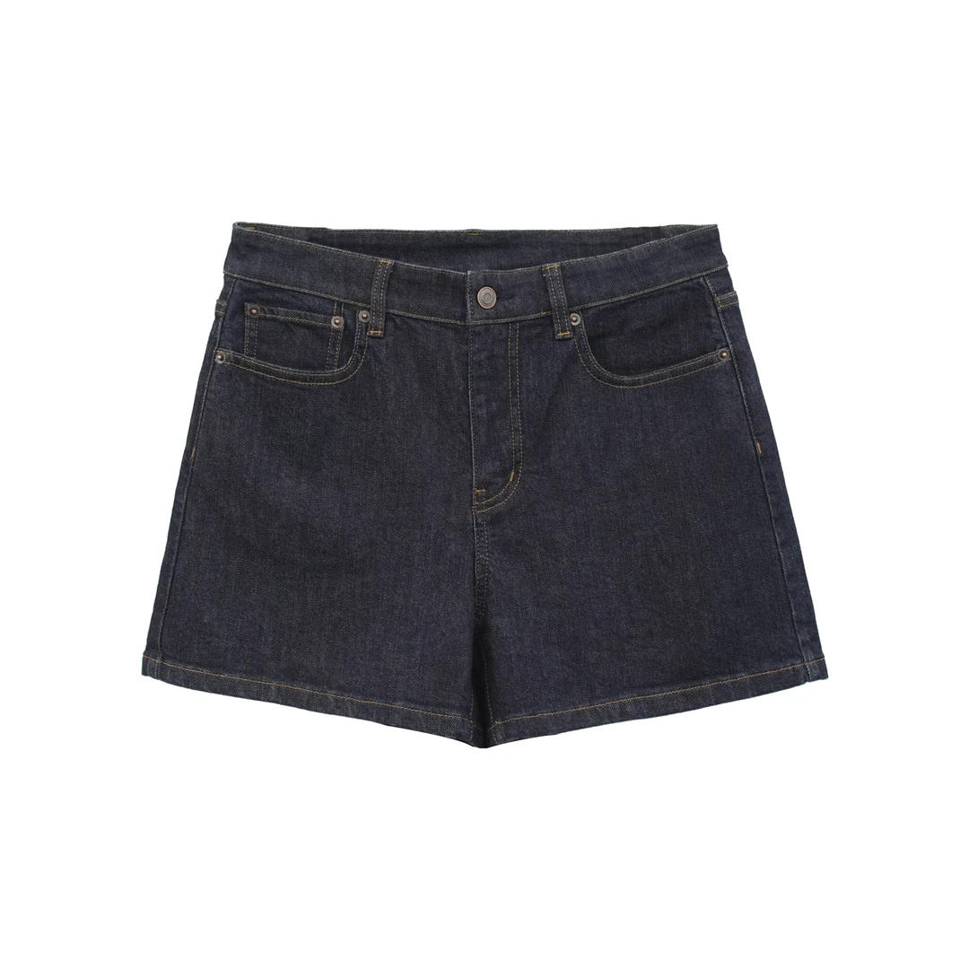 Once Recur深色牛仔短裤