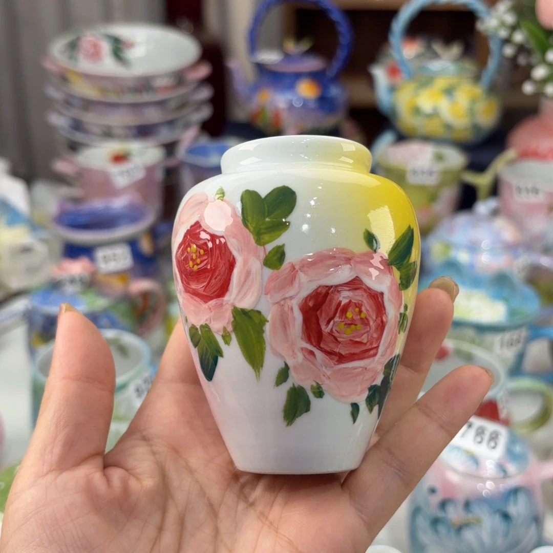瓷片景德镇手绘高温釉下彩陶瓷茶具
