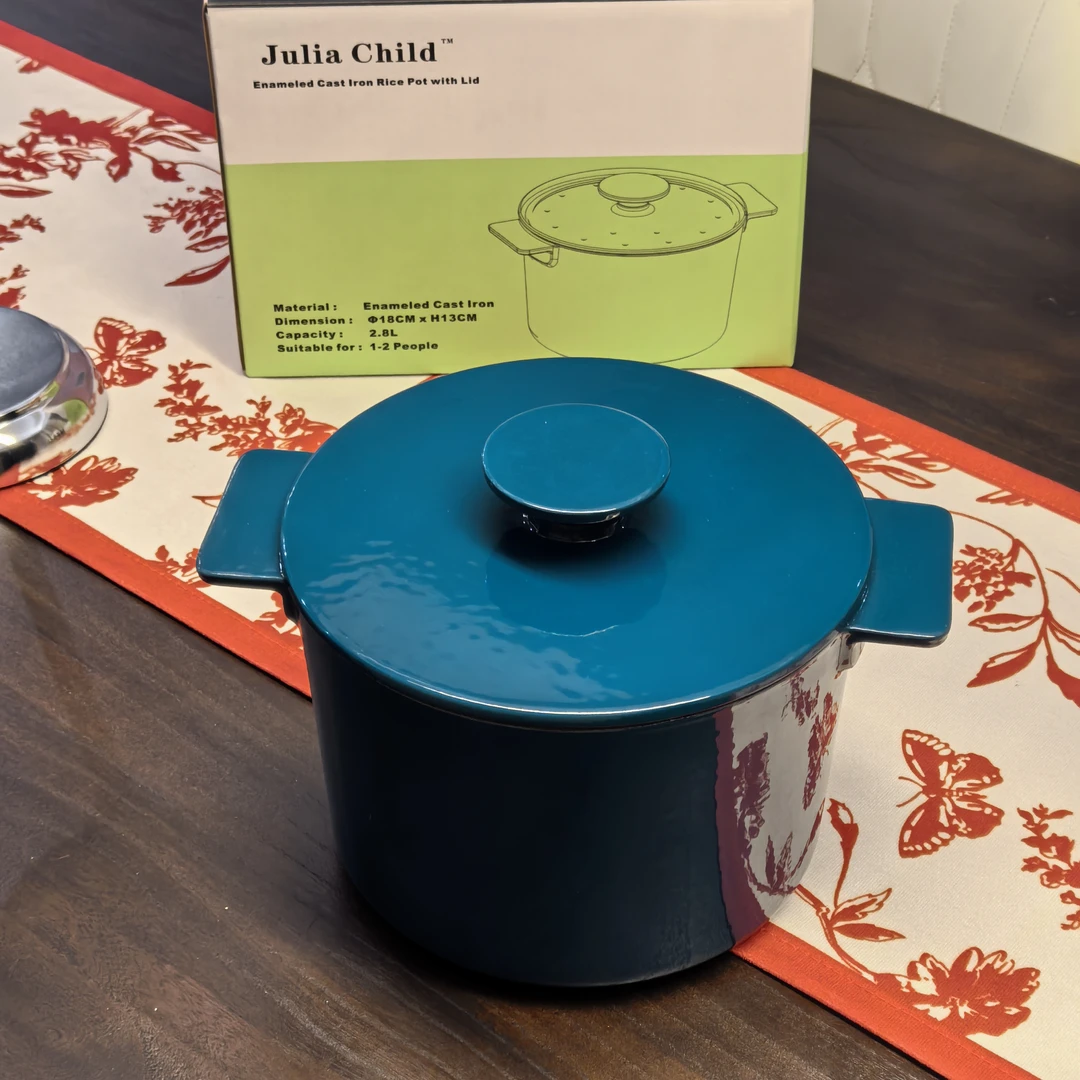 （蓝色）julia铸铁珐琅锅 18×13.5cm