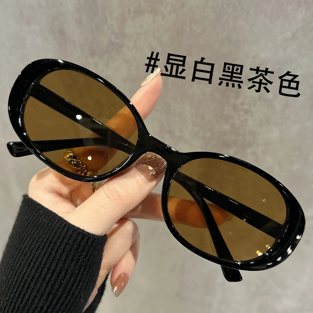 韩系红色墨镜2025新款太阳镜女款拽姐防紫外线大框显脸小近视眼镜