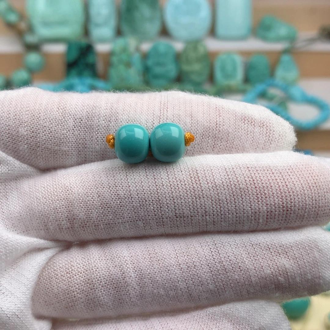 未镶嵌绿松石珠宝奇石8.5mm