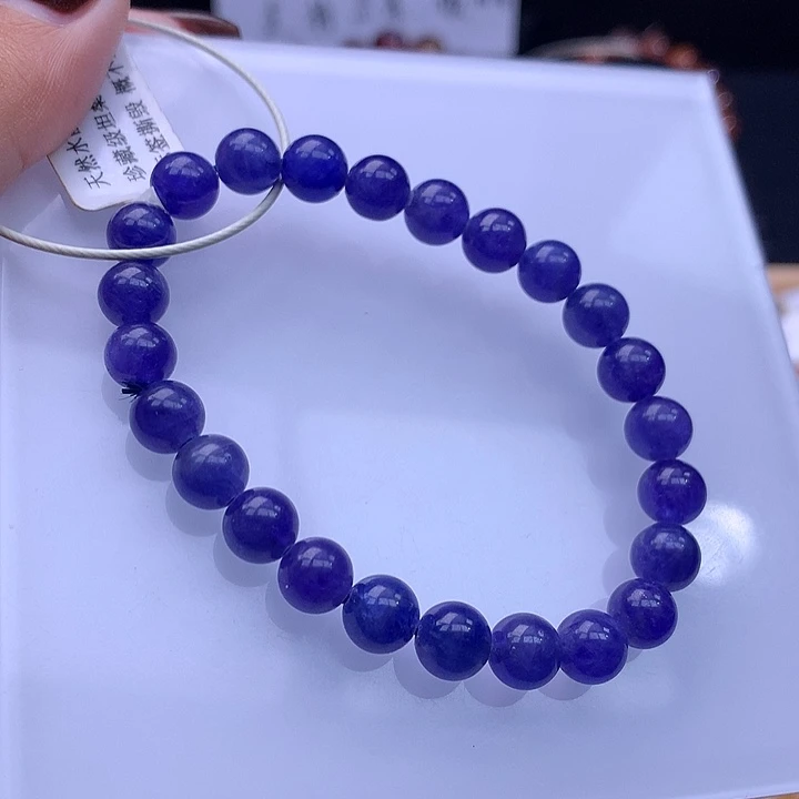 手串未镶嵌水晶珍藏级坦桑石7.8m