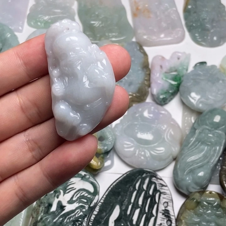 翡翠未镶嵌颈饰寿星73