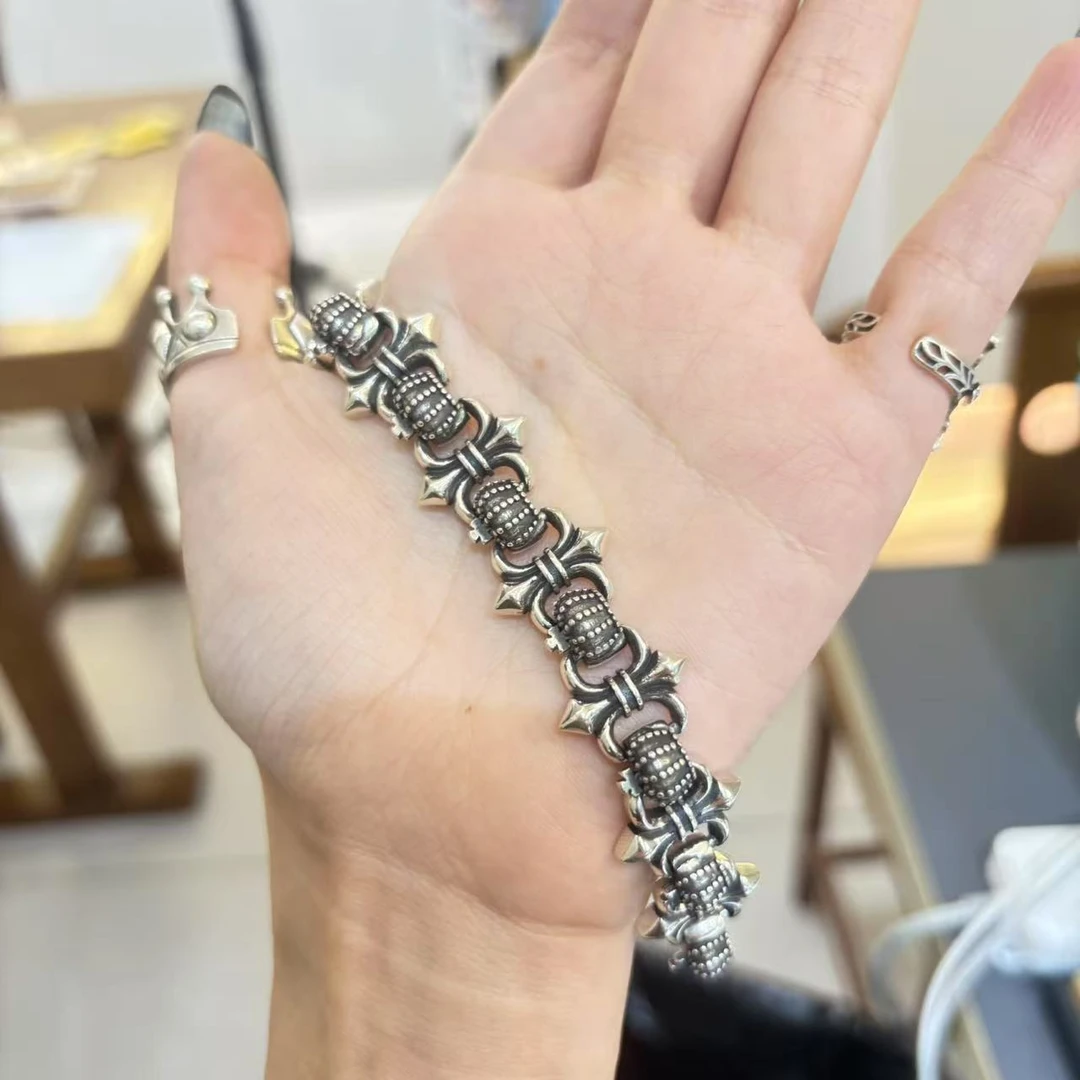 925银手链 时尚气质皇冠船锚手链