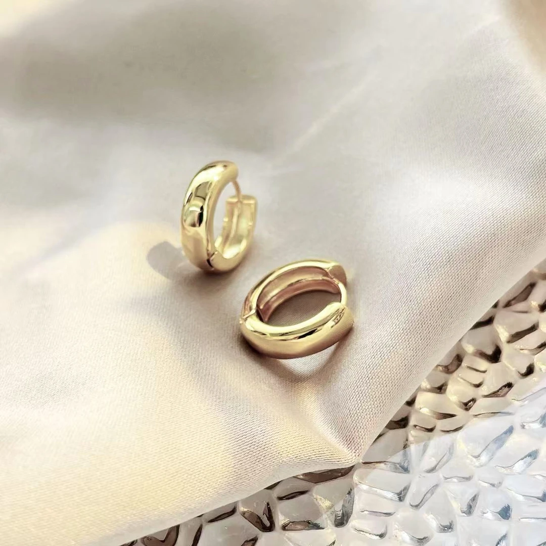 铜合金耳饰 a411 a412欧比雅比【光面耳扣】小众镜面素款耳扣11789