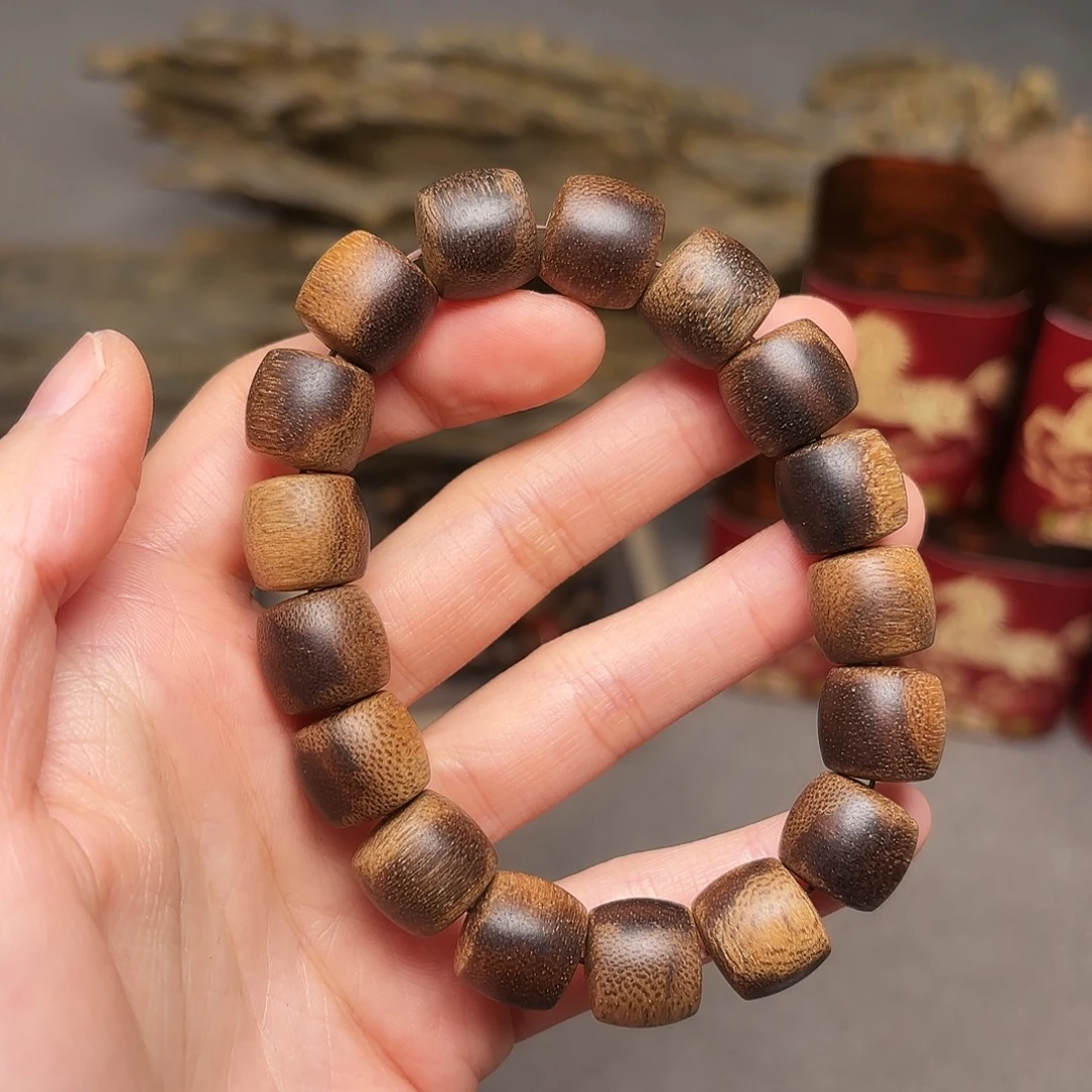 手串沉香越南芽庄绿棋楠瘤疤1.2×1.3