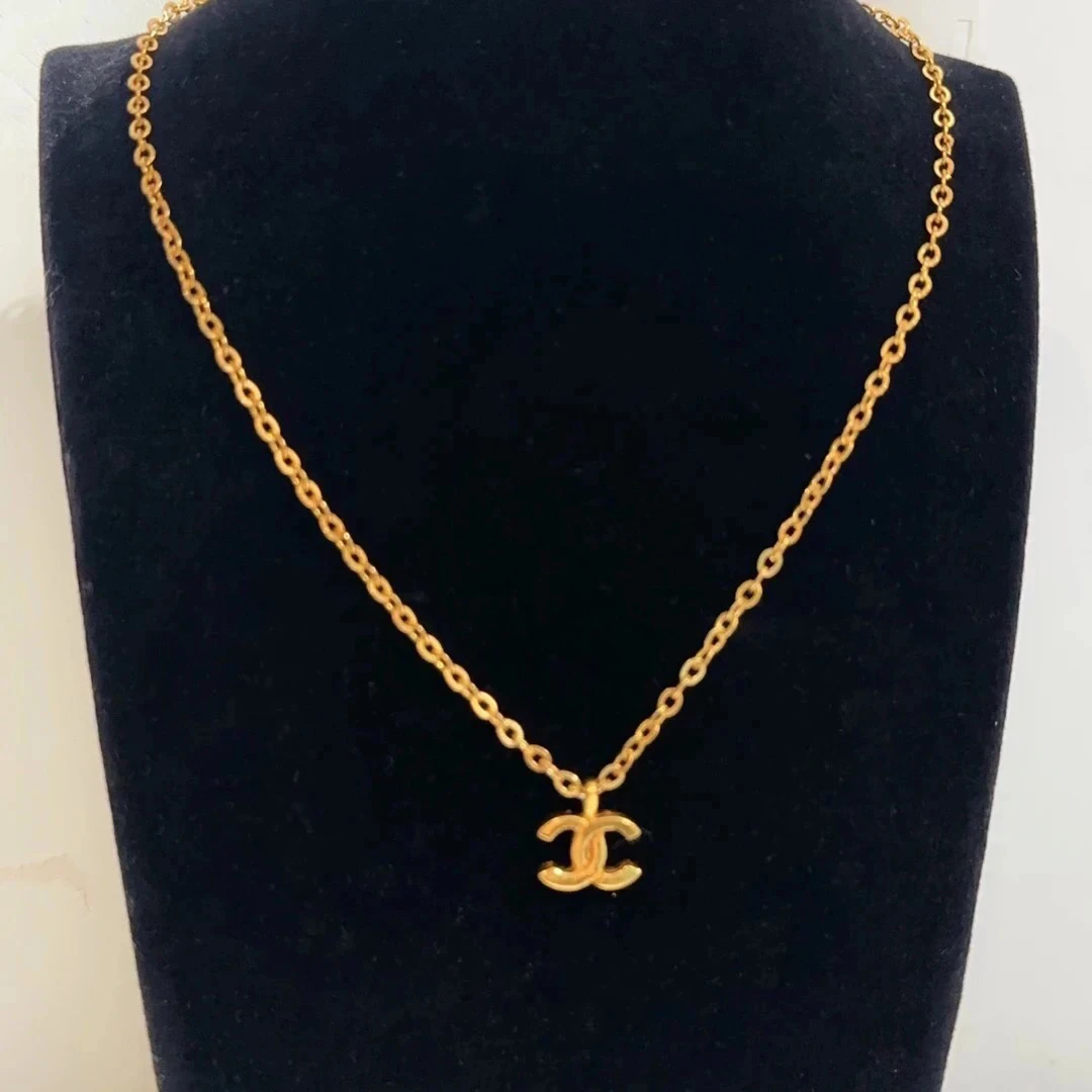 95新 Chanel/香奈儿 Chanel vintage香奈儿中古双c锁骨链