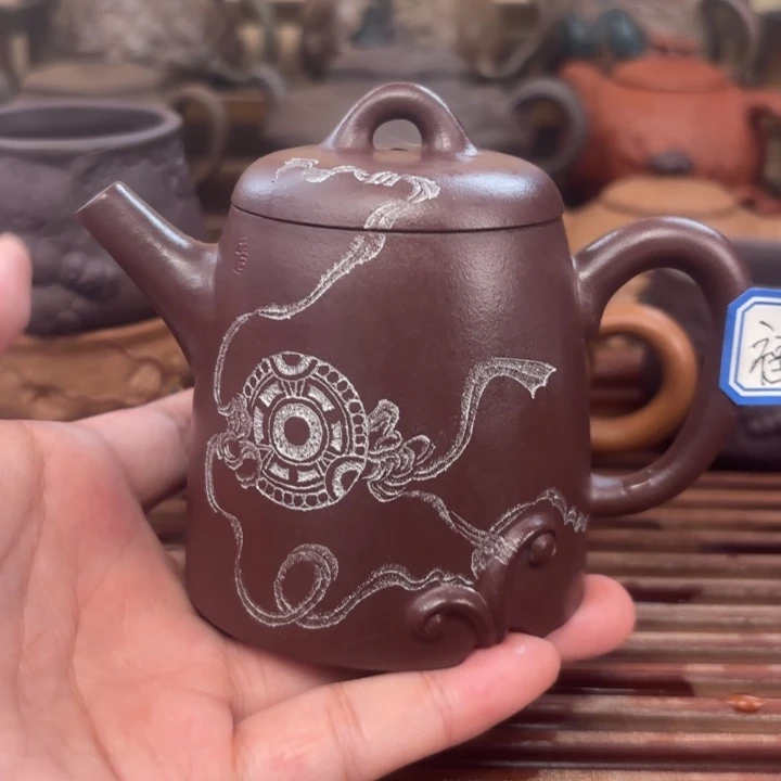 茶壶紫砂赤龙原矿老紫泥160c