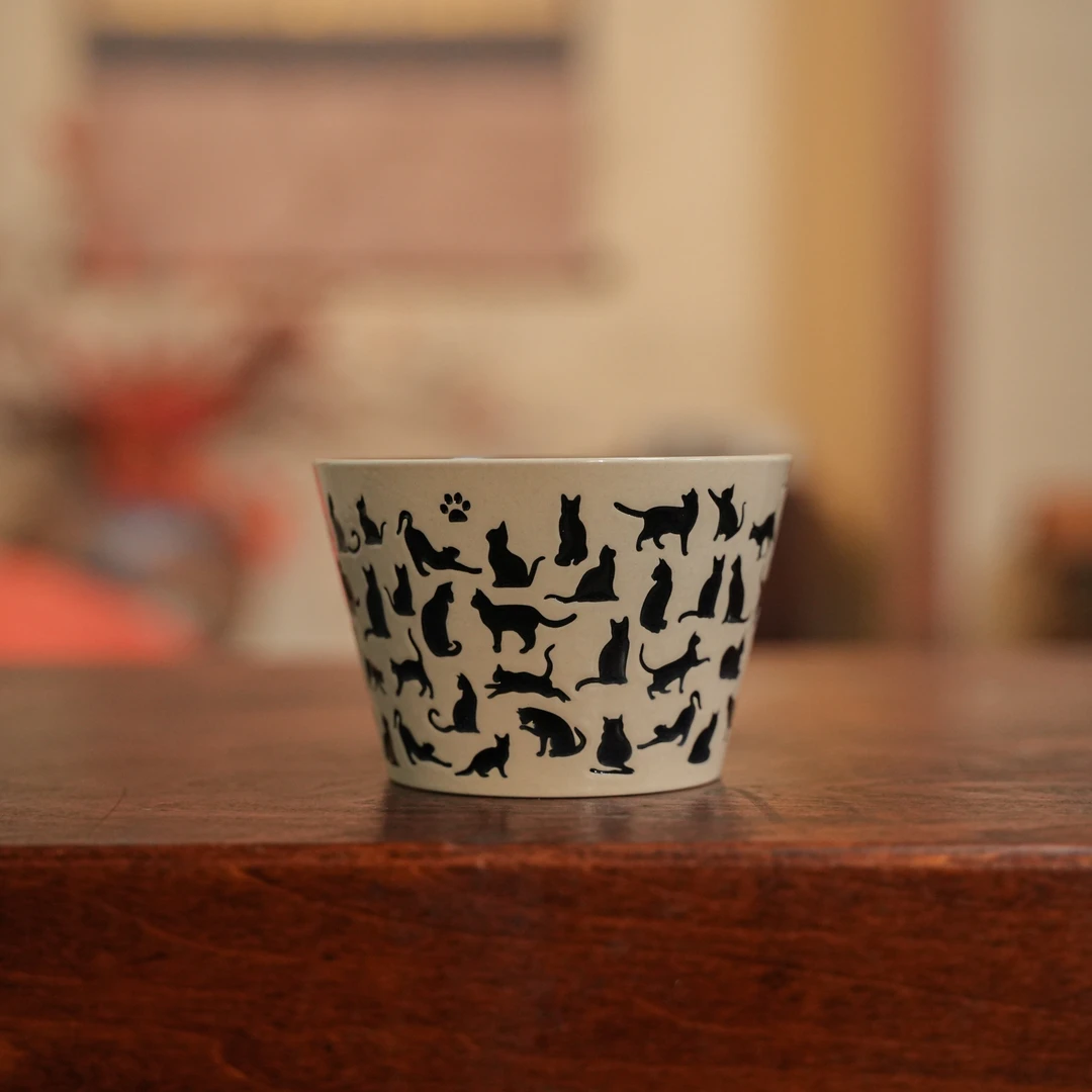 阿茶  黑咪杯（瓷茶HM0001）