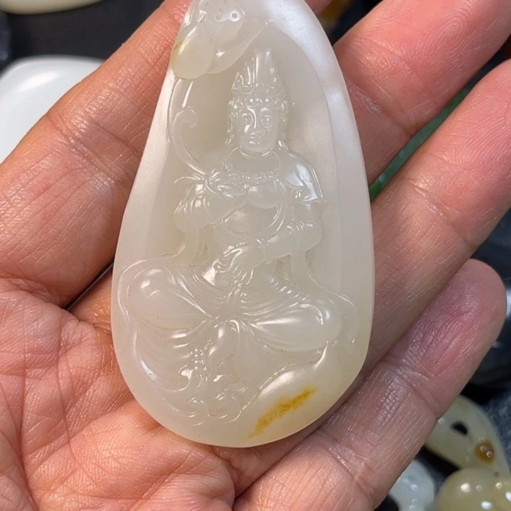 和田玉未镶嵌吊坠(不含链)
