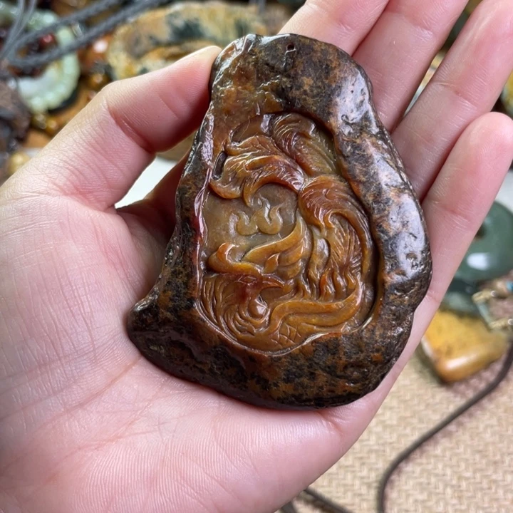 @****未镶嵌岫岩河磨玉（透闪石质玉）挂件