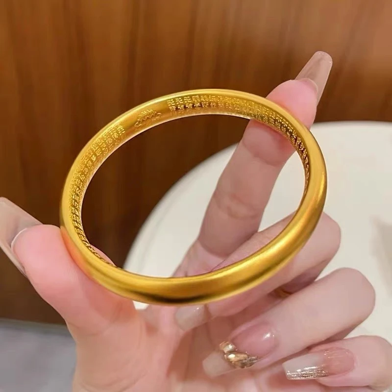 IBELOVE 足金999古法心经泥鳅背手镯/AFE-3-精3/789