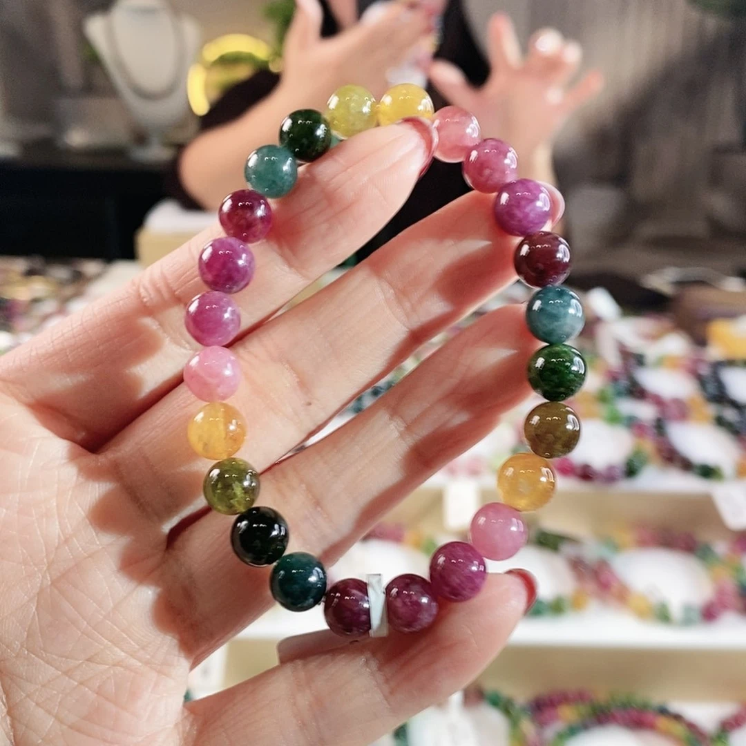 碧玺手串未镶嵌G2411单圈颜色微差