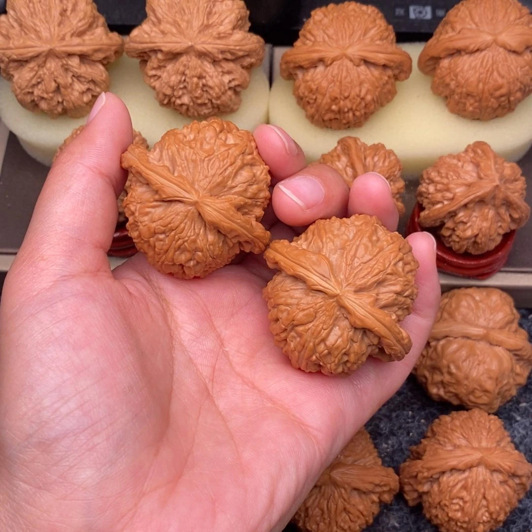 文玩核桃把件精品球白43