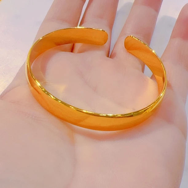 铜合金亚克力手镯 铜合金亚克力 铜时尚亮面气质精美镯子女款