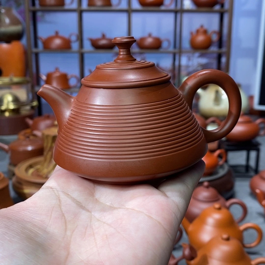 茶壶紫砂章思林千线金钟壶130cc原880米