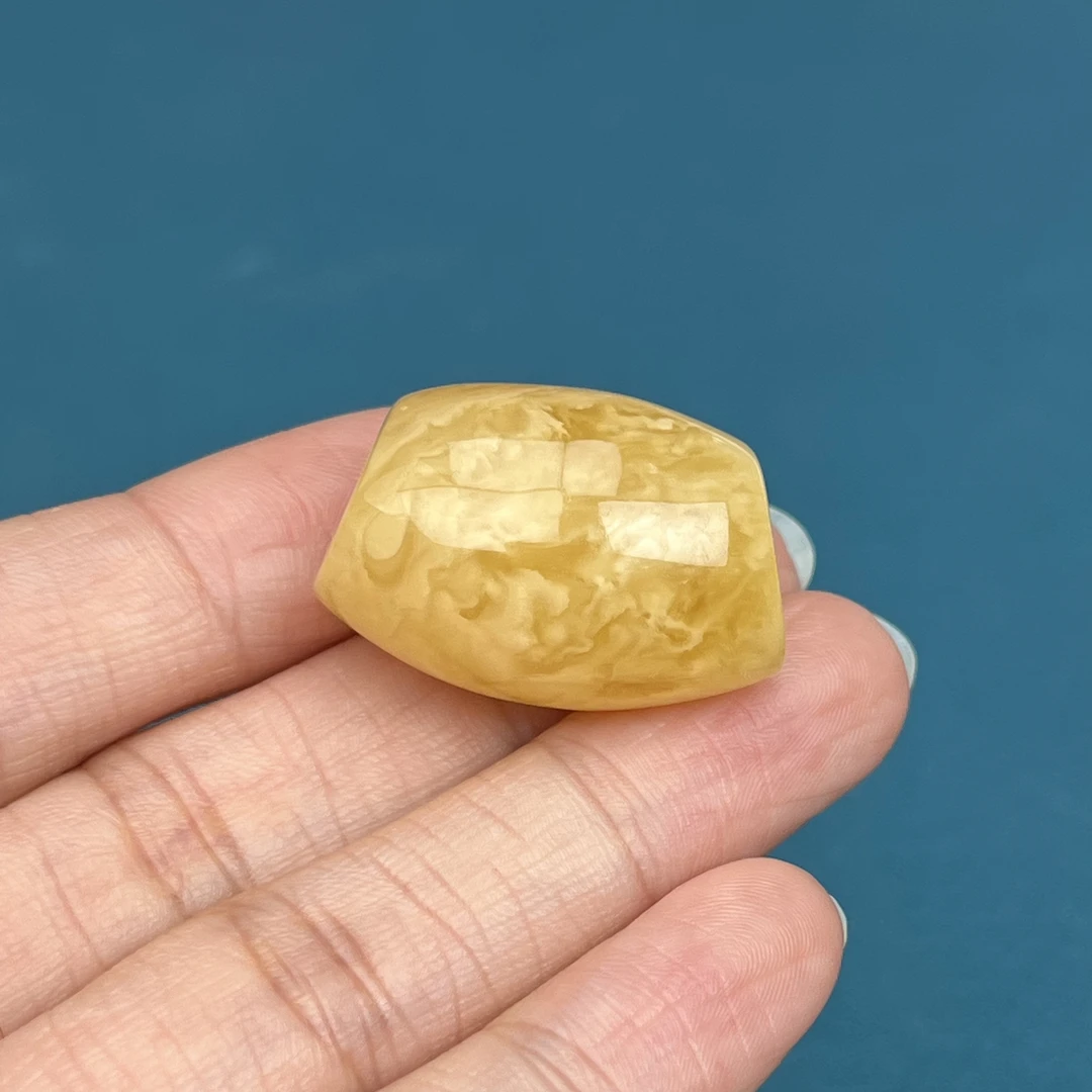 Y7381天然原矿蜜蜡马蹄珠18.6*27.7mm抖音基地 质检发货