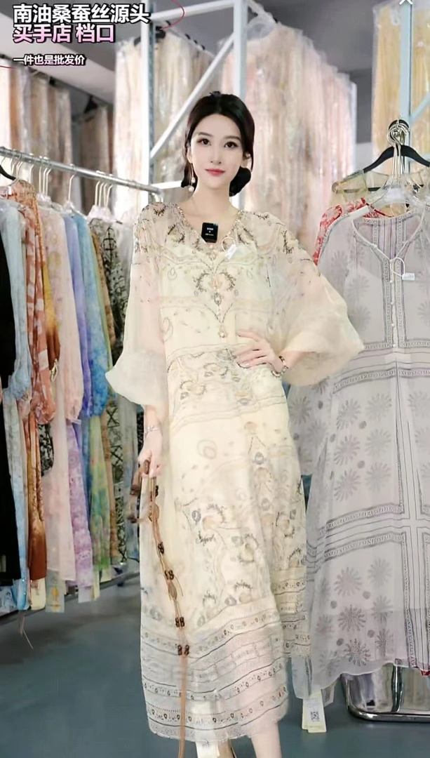 【26新-罗马假日】重磅100桑蚕丝连衣裙8E020