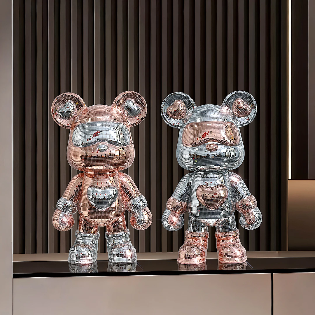 可爱满天星酷酷熊手工摆件送礼家居摆件工艺品店面摆件暴力熊摆件