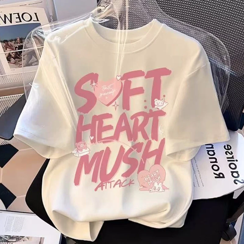 【6-2】2025纯棉男女同款纯棉T恤短袖t恤男女夏季ins潮牌潮