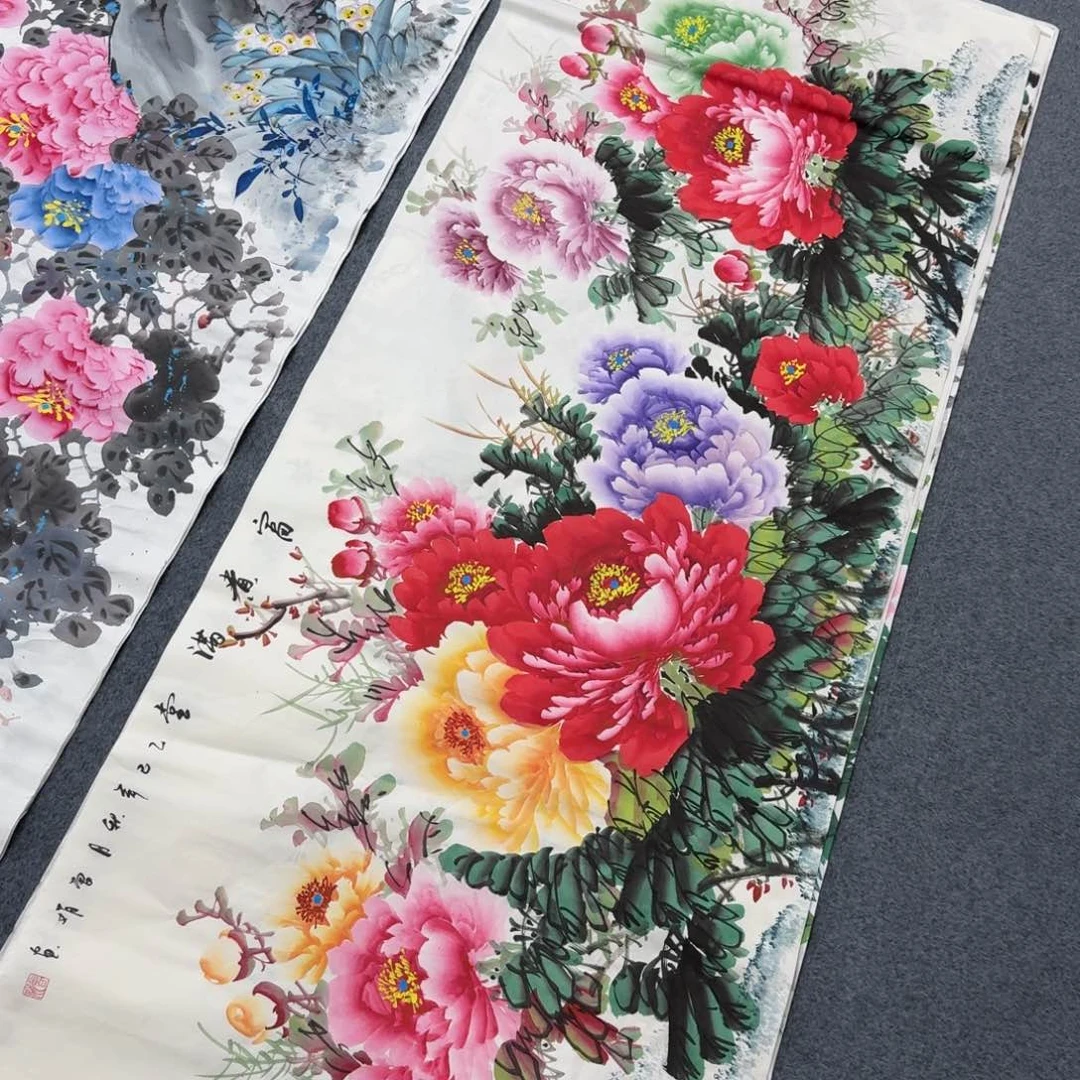 国画尺寸70X180纯手绘作品
