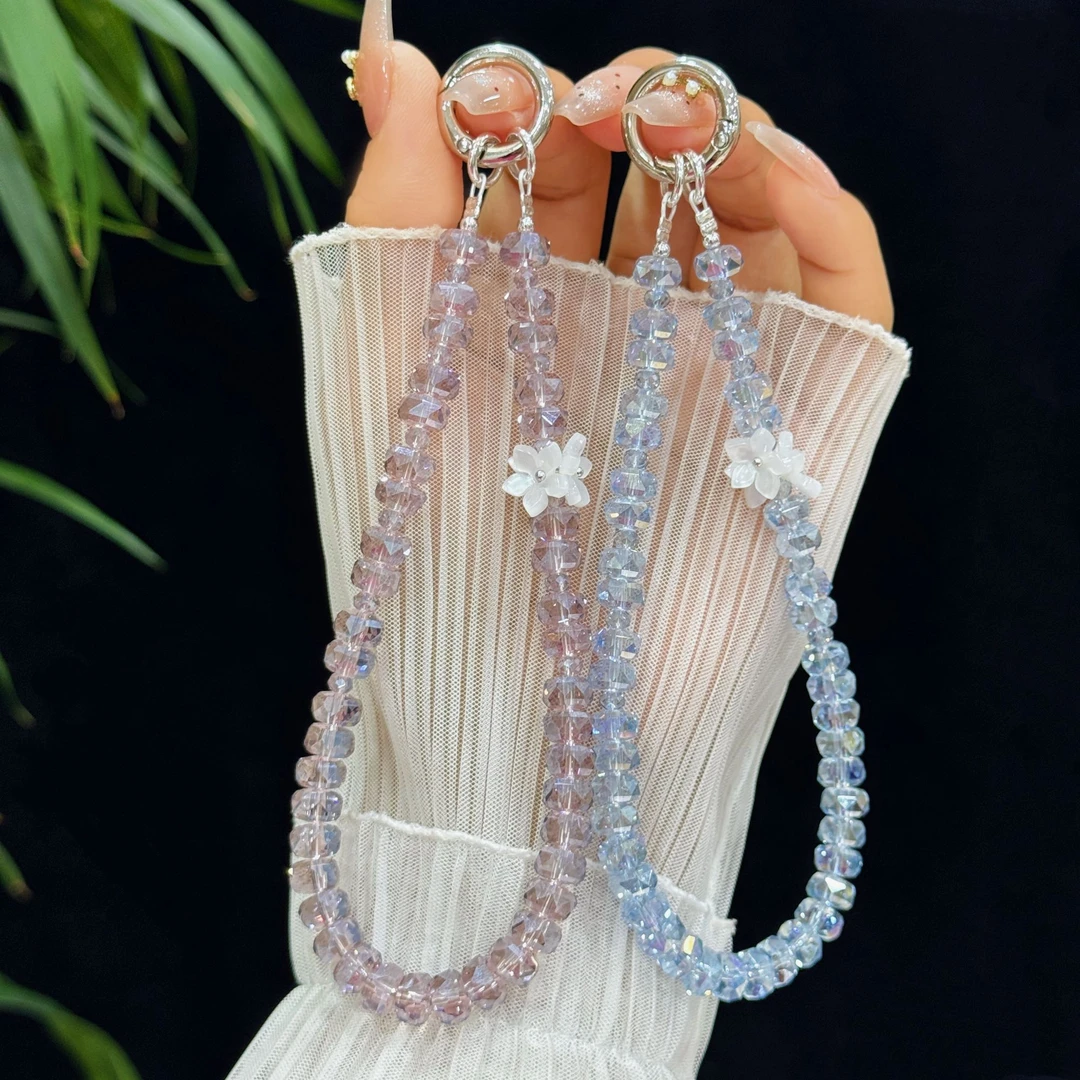 手工时尚通用手机链斜跨挂脖防摔手提挂绳短款防丢女款