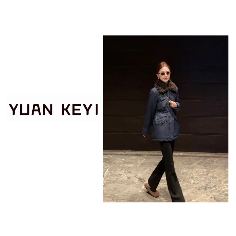 YUANKEYI“小企鹅” 提格拉多羊皮毛一体毛领90白鹅绒服【干洗】