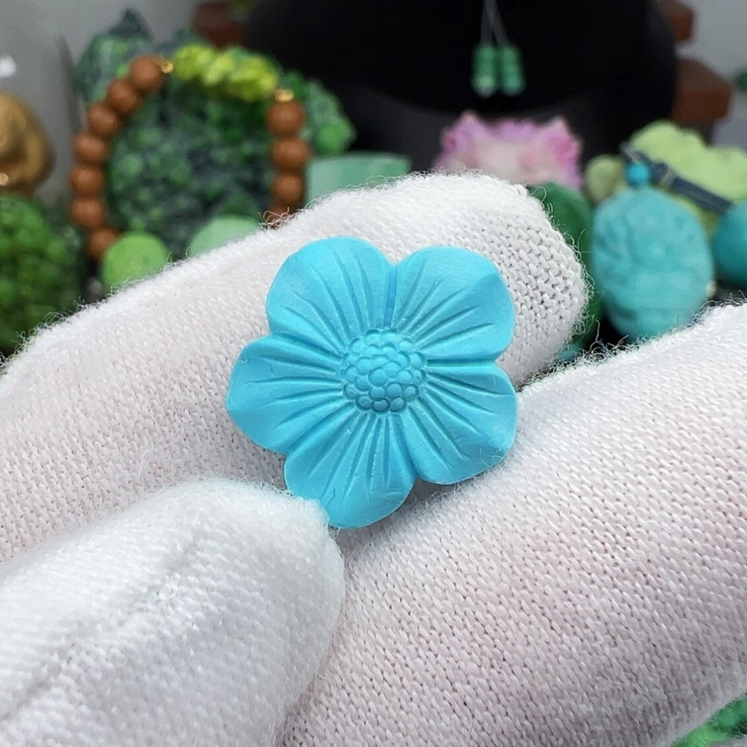 听***声绿松石未镶嵌绿松石主播万丽